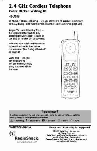 Radio Shack Cordless Telephone 43-3548-page_pdf